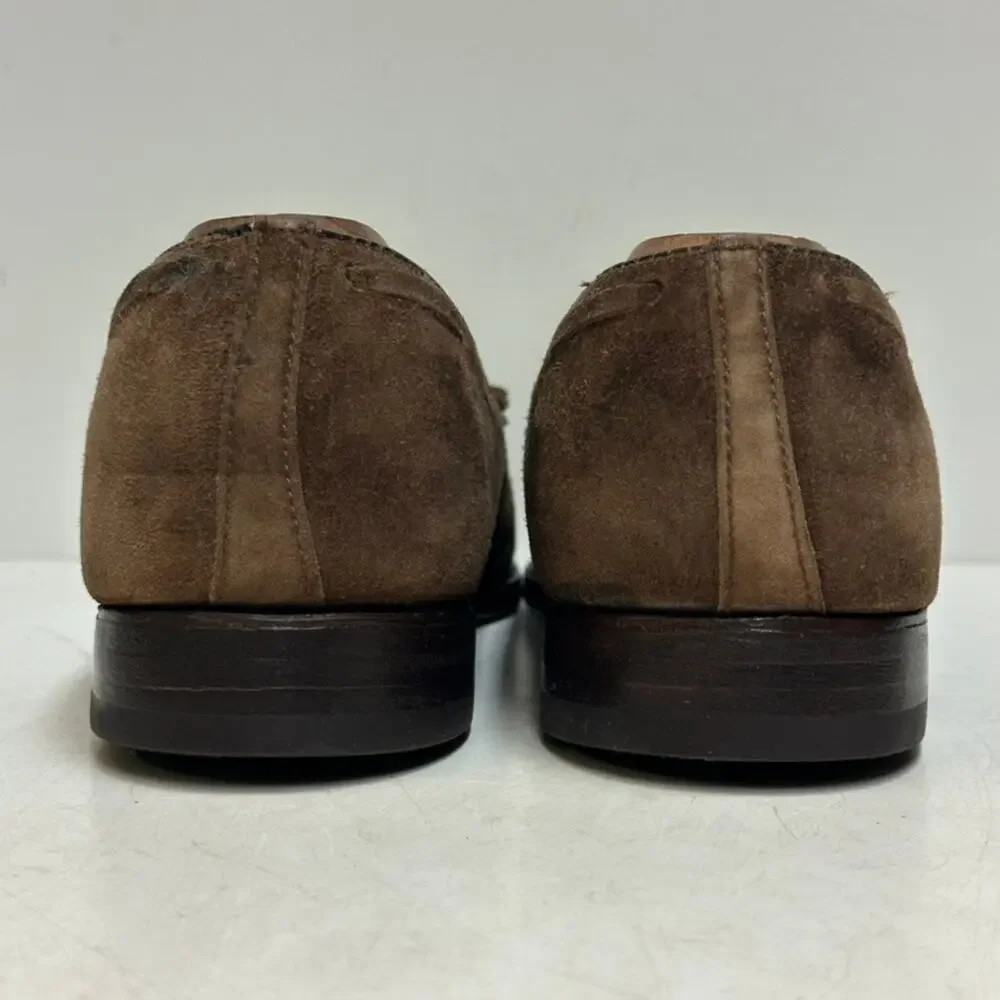 FULLY RESOLED Alden 6534 Mocha Suede Tassel Loafer VTG Made in USA 9 AA/B